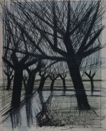 Incisione Buffet - Voyages fantastiques de Cyrano de Bergerac, 1958