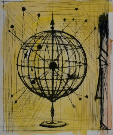 Incisione Buffet - Voyages fantastiques de Cyrano de Bergerac, 1958