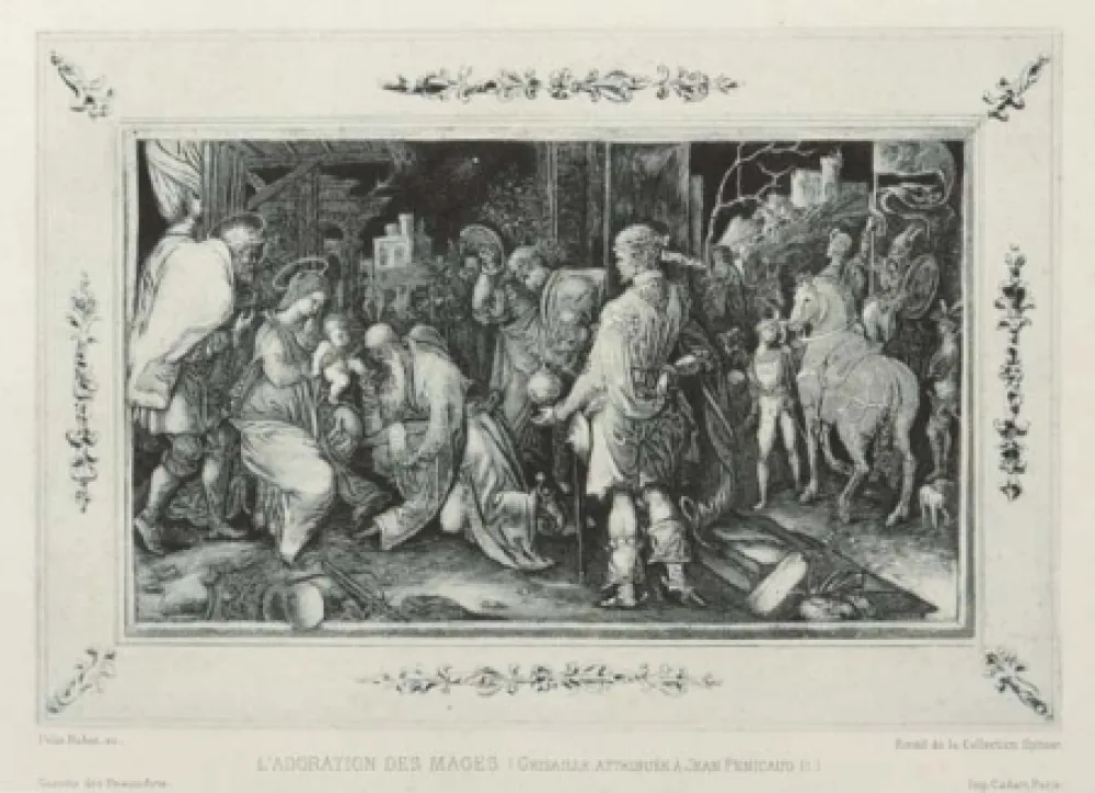 Acquaforte E Acquatinta Buhot - L'adoration des mages