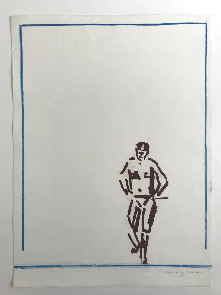 Litografia Buraglio - Station debout