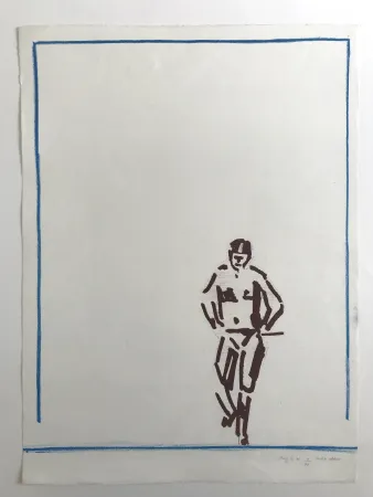 Litografia Buraglio - Station debout