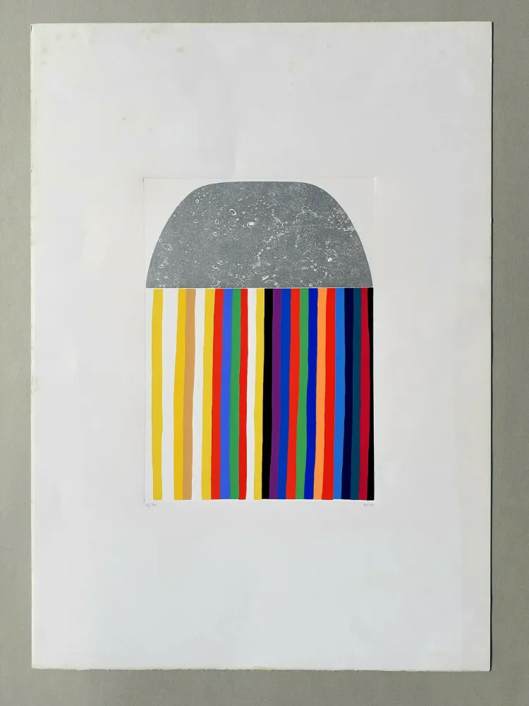 Incisione Burri - Acquaforte e serigrafia G