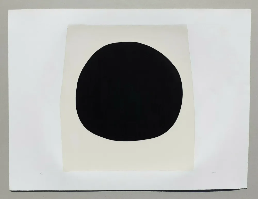 Litografia Burri - Bianchi e neri I - Tavola F