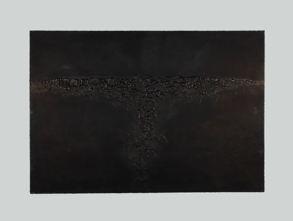 Acquaforte E Acquatinta Burri - Cretto Nero F