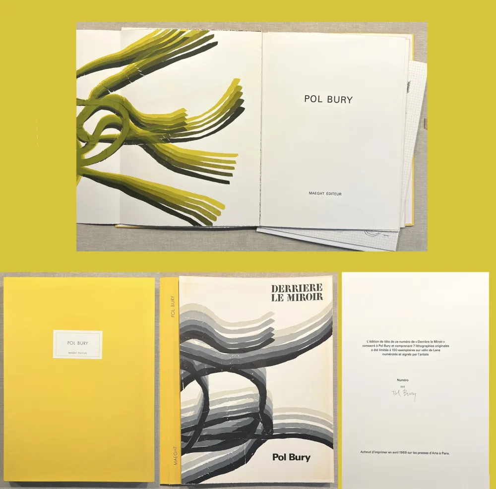 Libro Illustrato Bury - Derrière le Miroir n° 178. POL BURY. Janvier 1969. TIRAGE DE LUXE SIGNÉ..