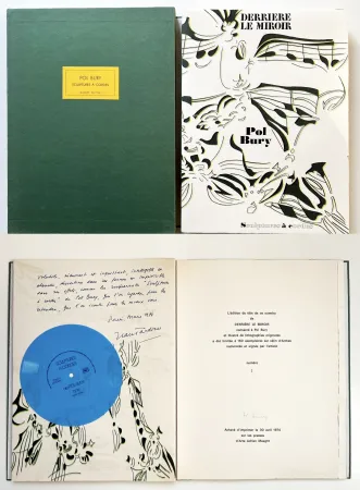 Libro Illustrato Bury - Derrière le Miroir n°209. POL BURY. Avril 1974. TIRAGE DE LUXE SIGNÉ.