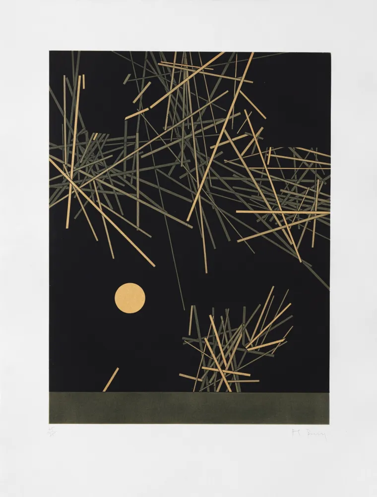 Incisione Bury - Groupe de barres surplombant un petit