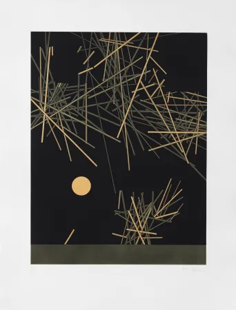 Incisione Bury - Groupe de barres surplombant un petit