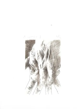 Incisione Caballero - Etude de mains (1986)