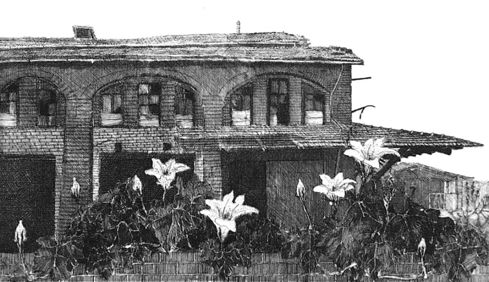 Acquaforte Cacciarini - Il giardino della fabbrica