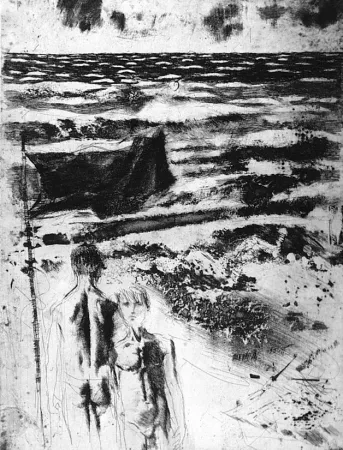 Acquaforte E Acquatinta Calandri - Libecciata