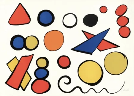 Litografia Calder - Alphabet Et Serpent