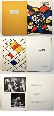 Libro Illustrato Calder - CALDER OISELEUR DU FER. DERRIÈRE LE MIROIR N° 156 DE LUXE SIGNÉ. 9 lithographies (1966).
