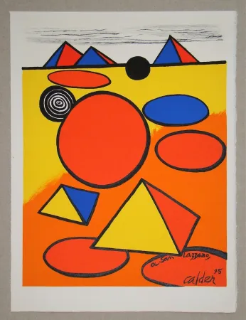 Litografia Calder - Hommage à San Lazzaro