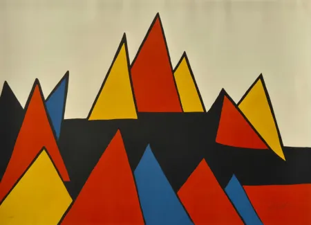 Litografia Calder - Horizontal Pyramides