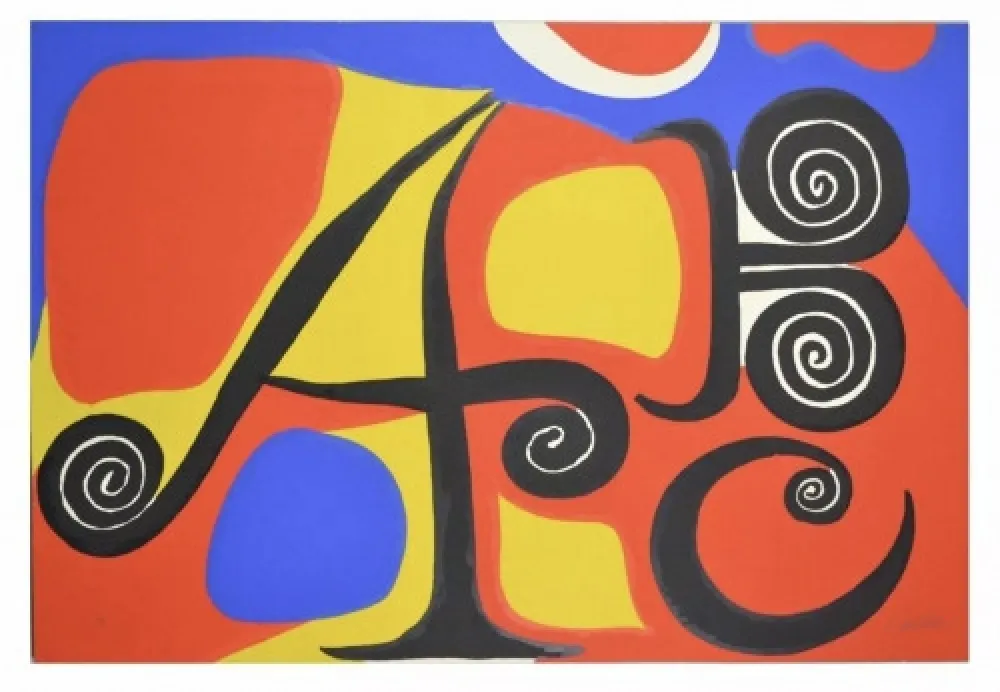 Litografia Calder - Le Lettres