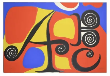 Litografia Calder - Le Lettres