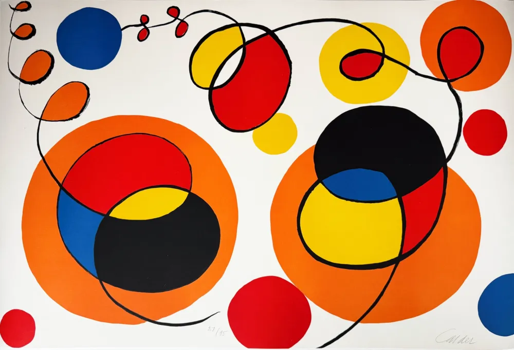 Litografia Calder - Loops and Spheres
