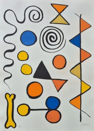 Litografia Calder - Os et Serpent