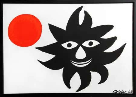 Litografia Calder - Red Sun