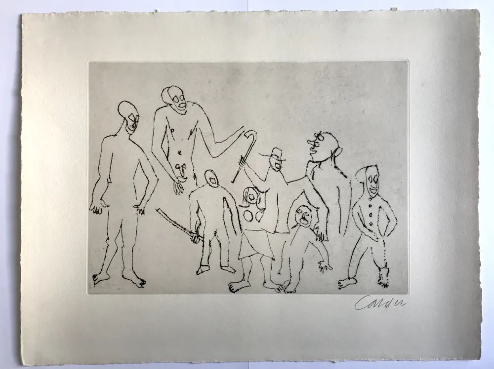 Acquaforte Calder - Sans titre (Santa Claus VI)