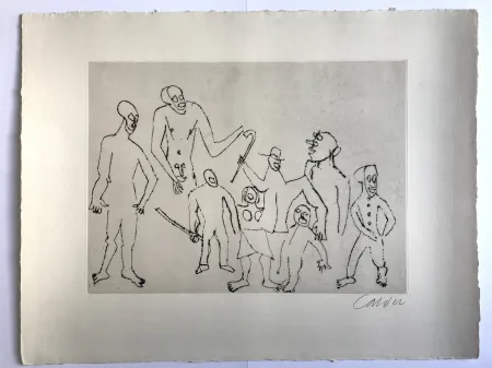 Acquaforte Calder - Sans titre (Santa Claus VI)