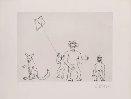 Incisione Calder - Santa Claus VII