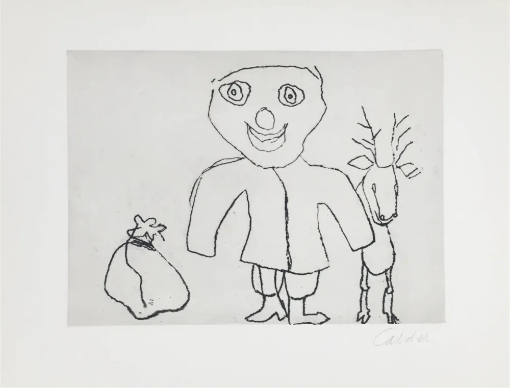 Incisione Calder - Santa Claus X
