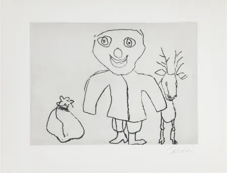 Incisione Calder - Santa Claus X