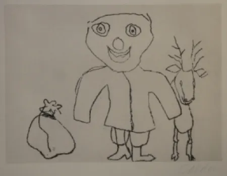 Incisione Calder - Santa Klaus 9