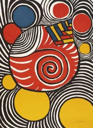 Litografia Calder - Spirales et pyramides