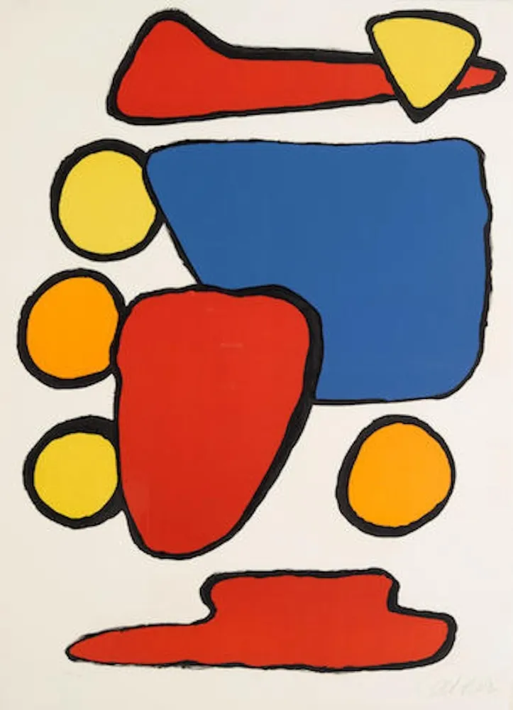 Litografia Calder - Stone Age