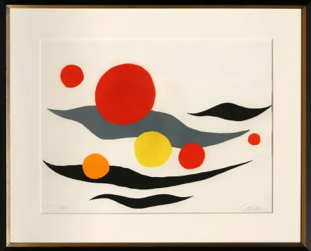 Litografia Calder - Sun and Planets