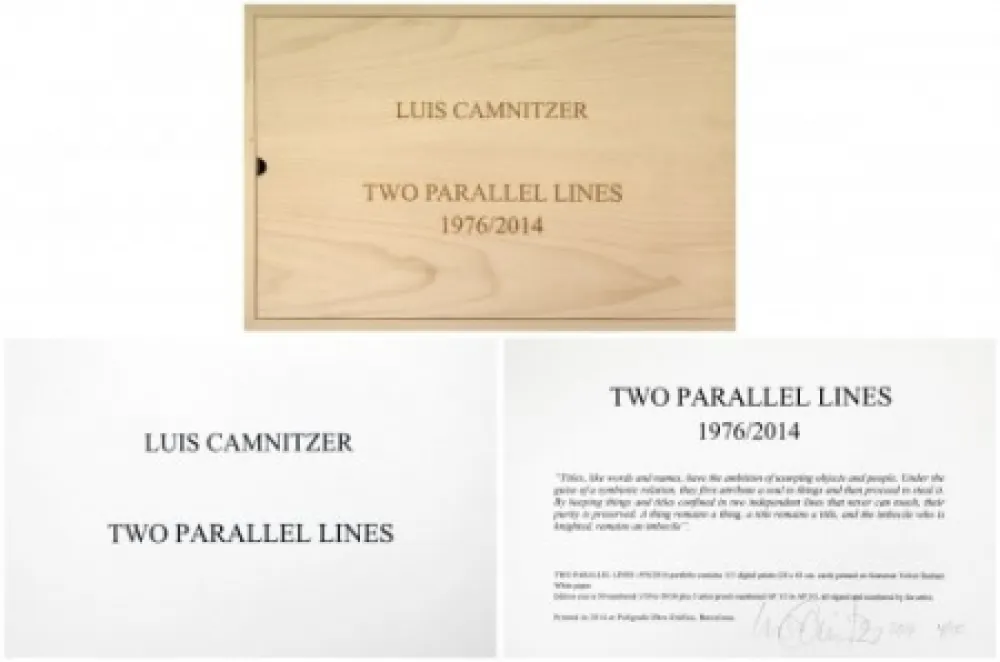 Multiplo Camnitzer - Two Parallel lines