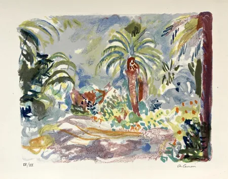 Litografia Camoin - Jardin exotique. 