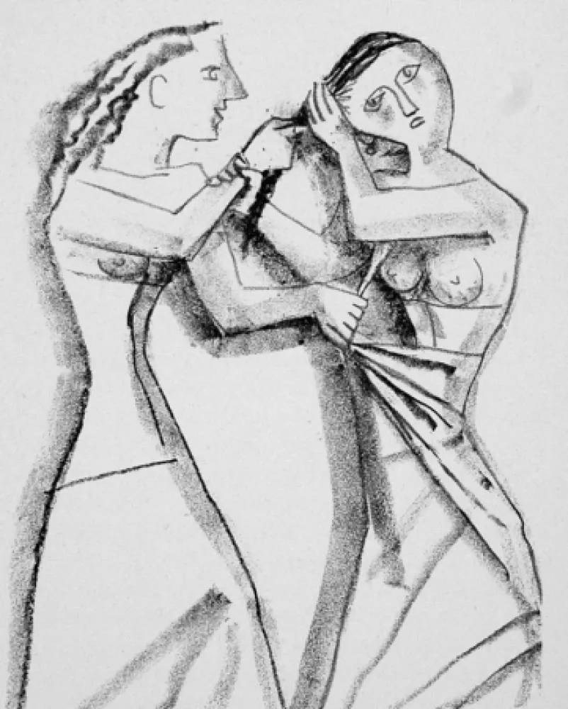 Litografia Campigli - Arianna II