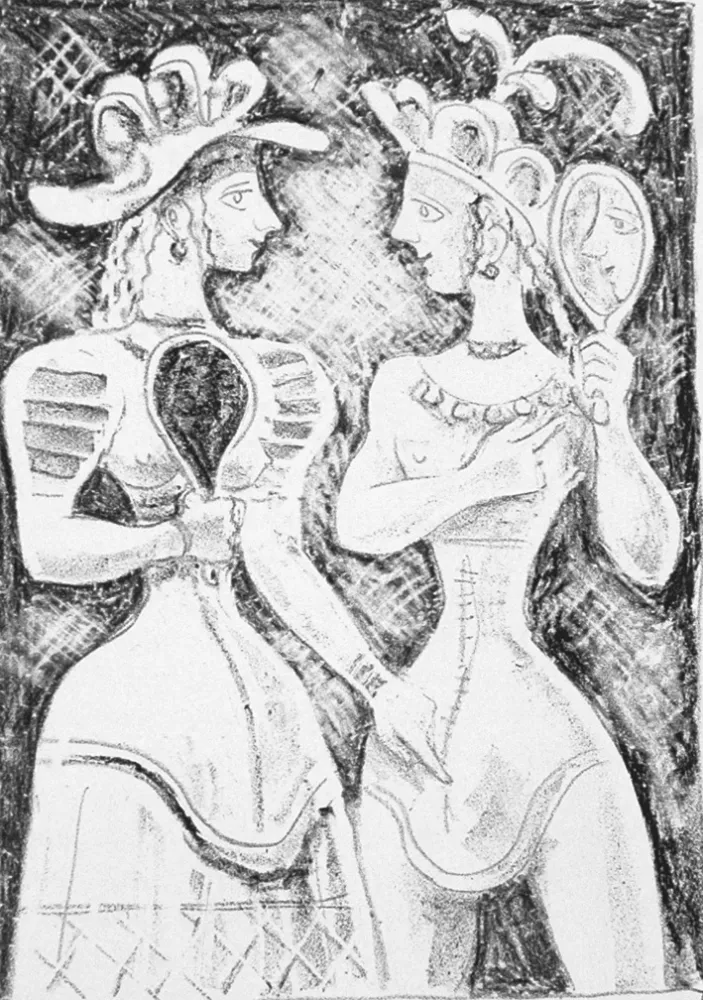 Litografia Campigli - Fedra II