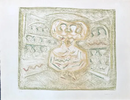Litografia Campigli - Massimo Campigli (1895–1971) - Danzatrici - lithograph on paper - 1965