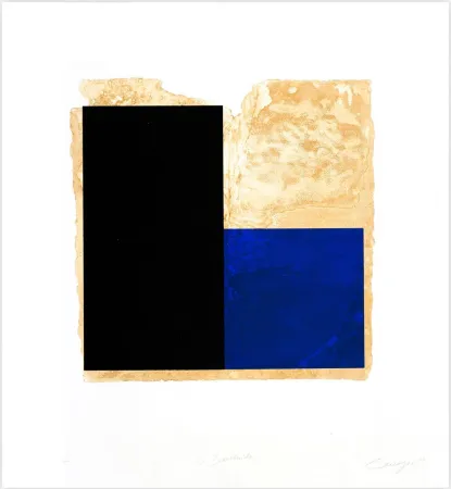 Acquaforte Canogar - La Bienvenida (azul)