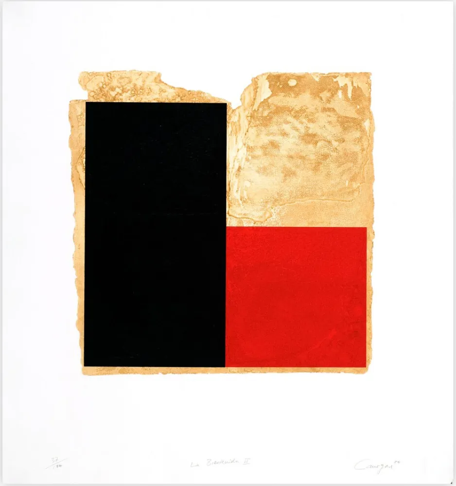 Acquaforte Canogar - La Bienvenida (rojo)