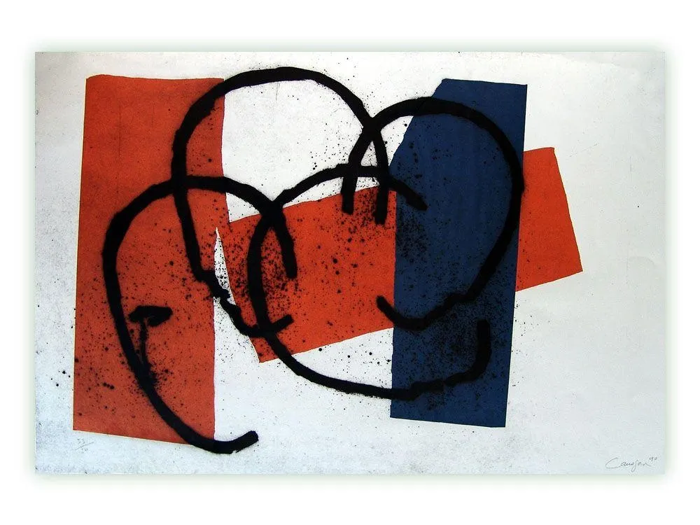 Incisione Canogar - Serie constructivista n-3-90