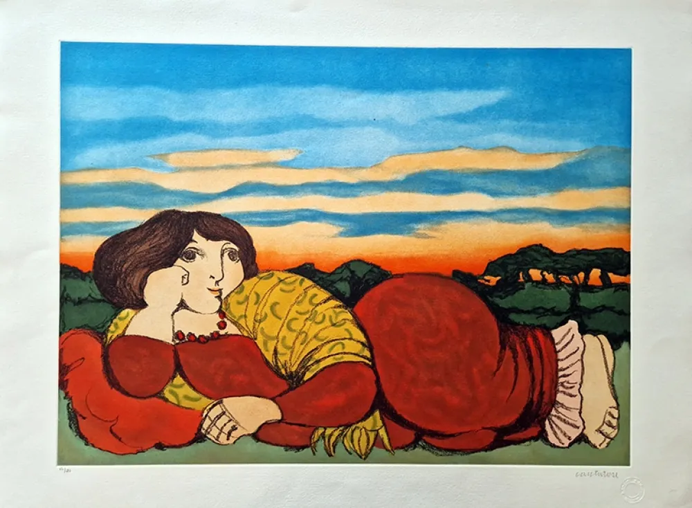 Acquaforte Cantatore - Odalisca