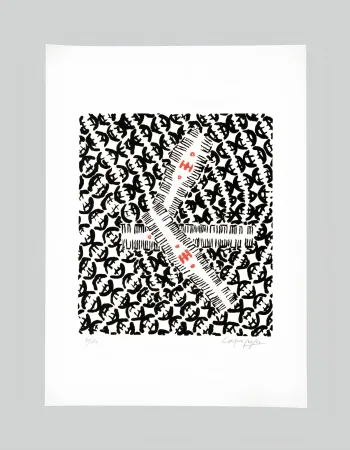 Litografia Capogrossi - Giuseppe capogrossi (1900–1972) - Lithography on Fabriano paper - 1957