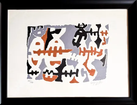 Litografia Capogrossi - Giuseppe Capogrossi (1900–1972) - Untitled - Color lithograph on Fabriano paper - 1957