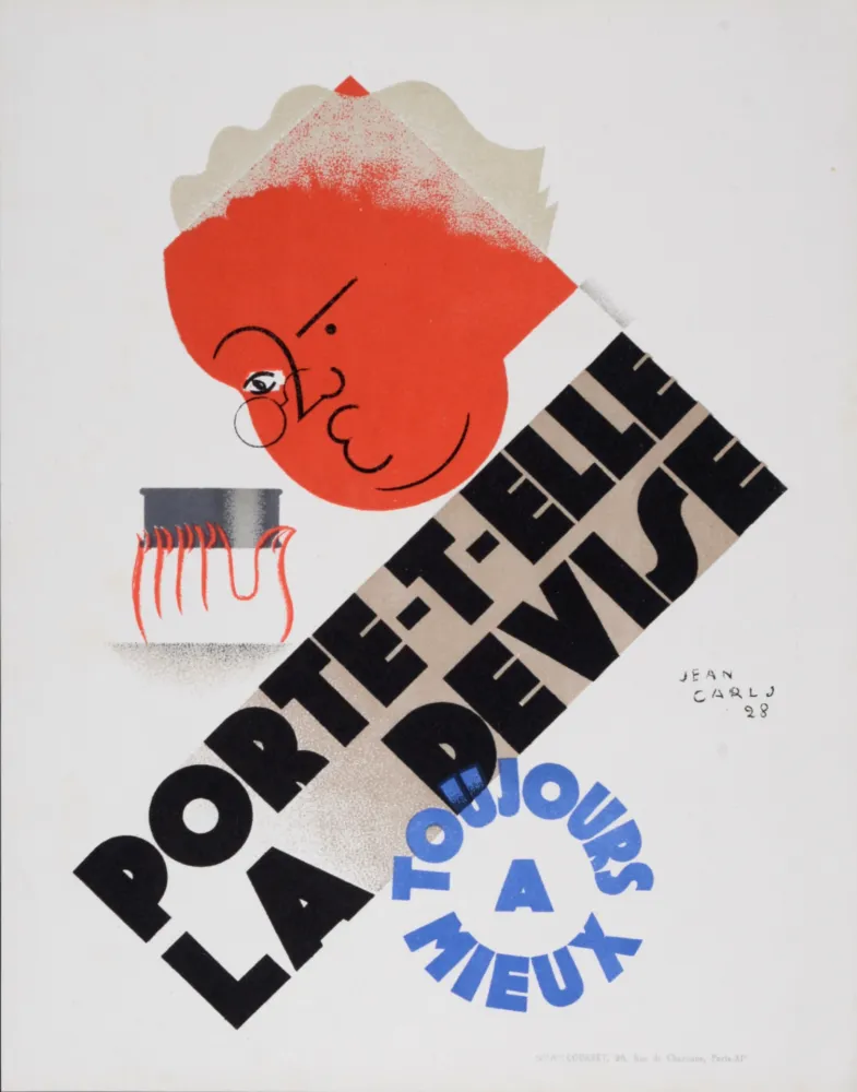 Litografia Carlu - Porte-t-elle la devise, 1928