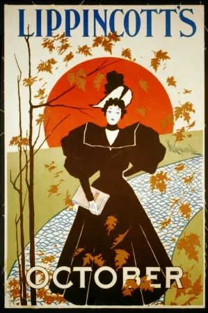 Litografia Carqueville - Lippincott's October