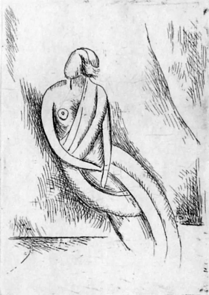 Acquaforte Carra - Figura femminile