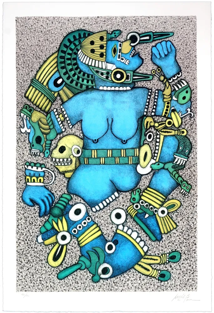 Litografia Carrasco Bretón - Coyolxauhqui