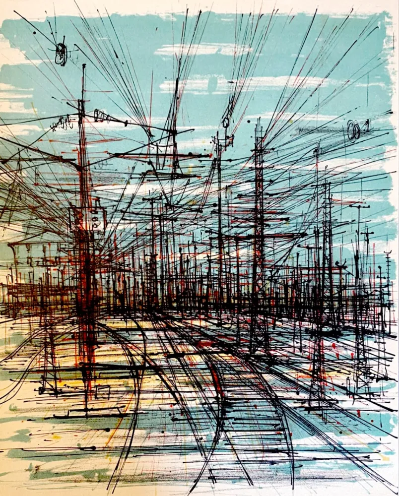 Litografia Carzou - La voie ferrée