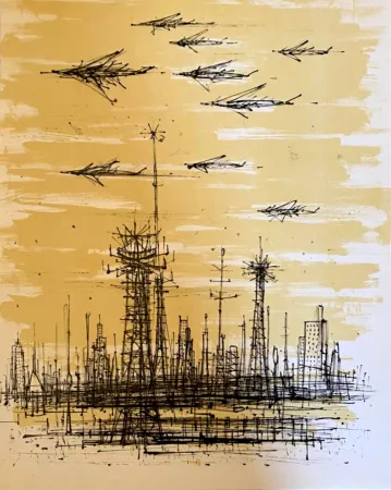 Litografia Carzou - L'escadre